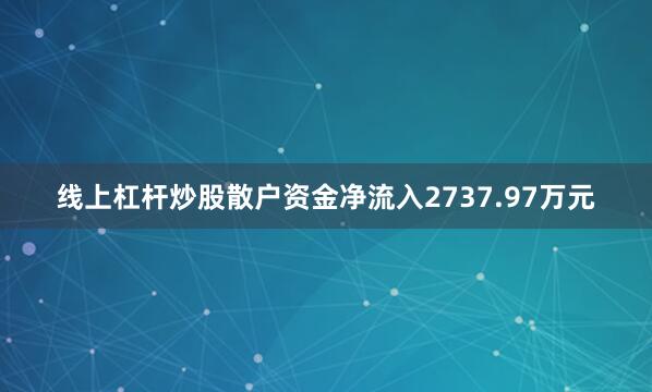 线上杠杆炒股散户资金净流入2737.97万元